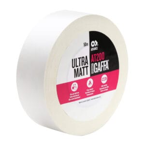 ADHÉSIF GAFFER FINI ULTRA MAT AT0200 BLANC DIM : 50 MM X 50 M