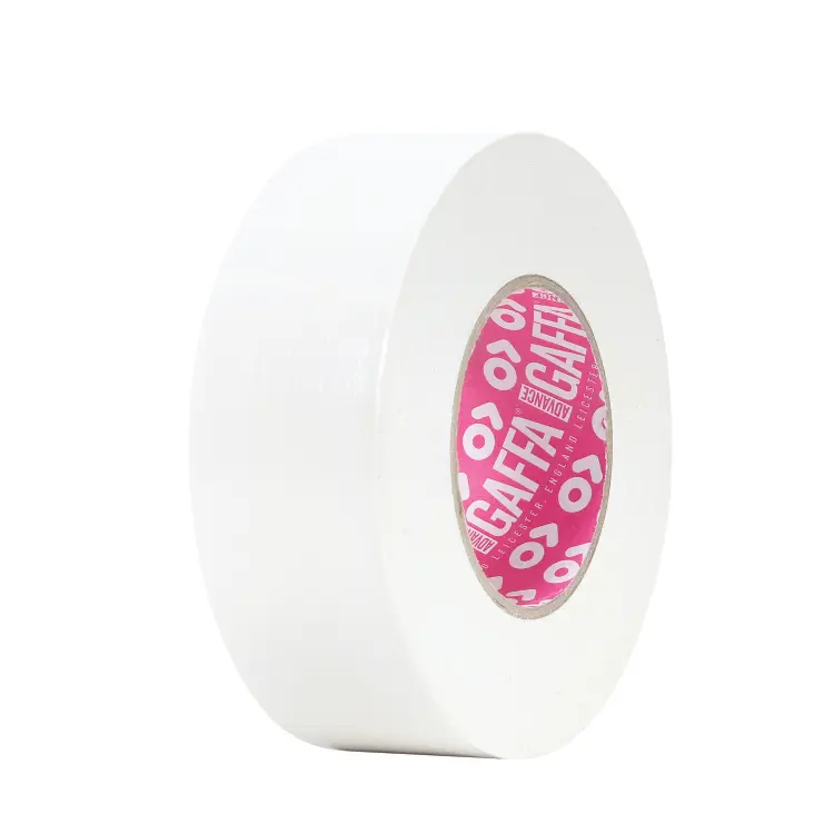 ADHÉSIF GAFFA® RUBAN TOILE SATINÉE AT0202 BLANC DIM : 50 MM X 50 M