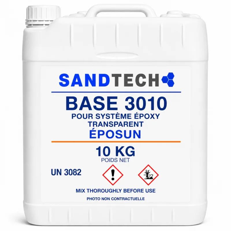 BASE 3010 POUR SYSTÈME ÉPOXY TRANSPARENT ÉPOSUN – 10 KG