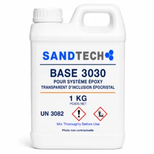 BASE 3030 POUR SYSTÈME ÉPOXY TRANSPARENT D INCLUSION ÉPOCRISTAL – 1 KG