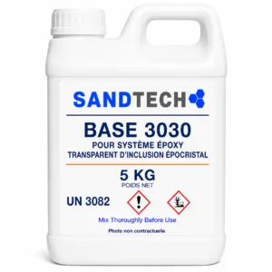 BASE 3030 POUR SYSTÈME ÉPOXY TRANSPARENT D INCLUSION ÉPOCRISTAL – 5 KG