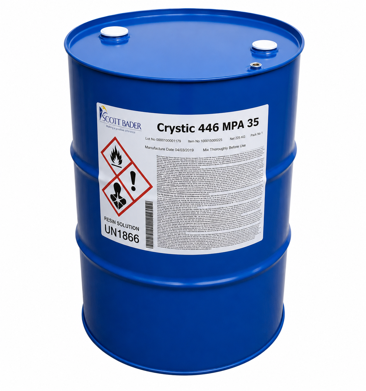 Résine polyester Scott Bader Crystic 446 MPA 35 (été) orthophtalique