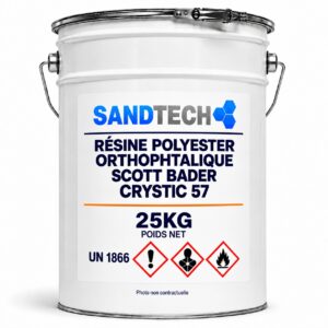 RÉSINE POLYESTER ORTHOPHTALIQUE SCOTT BADER CRYSTIC 57 - 25 KG