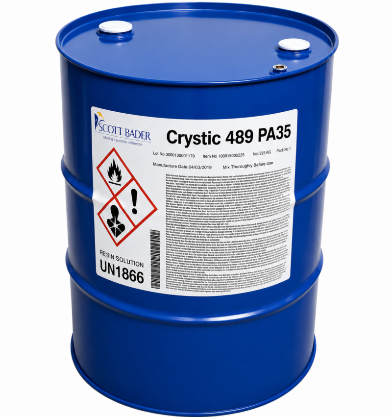RÉSINE POLYESTER SCOTT BADER 489 PA35 (ÉTÉ) ISOPHTALIQUE – 225 KG