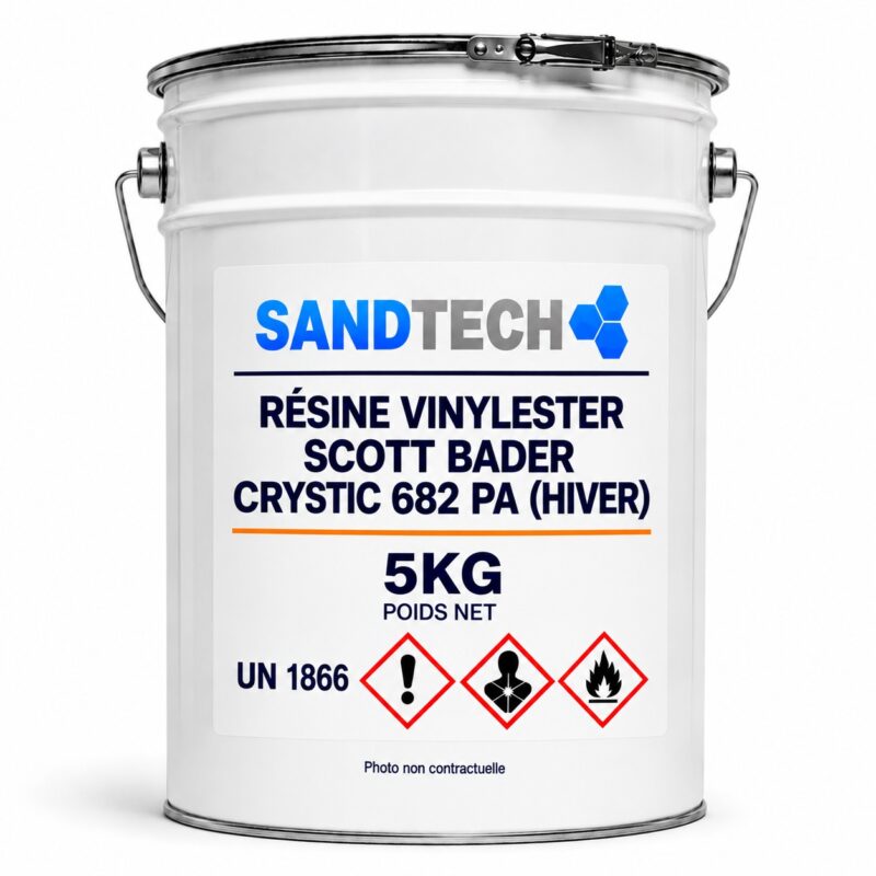 RÉSINE VINYLESTER SCOTT BADER CRYSTIC 682 PA (HIVER) EN 5 KG
