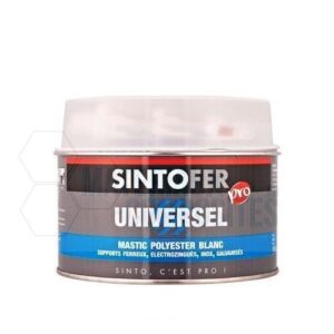 MASTIC SINTOFER POLYESTER BLANC EN BOITE DE 2 KG + TUBE DE CATALYSEUR