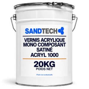 VERNIS ACRYLIQUE MONO COMPOSANT SATINÉ ACRYL 1000 – 20KG