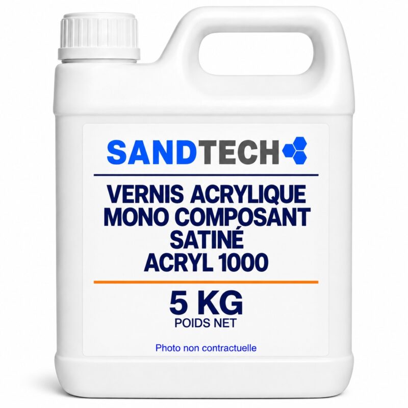 VERNIS ACRYLIQUE MONO COMPOSANT SATINÉ ACRYL 1000 – 5KG