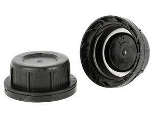 BOUCHON INVIOLABLE PEHD BAGUE 45DIN VISSANT NOIR POUR RÉSINE – SOLVANT