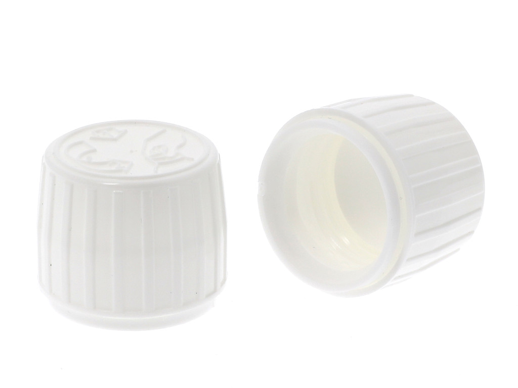 BOUCHON INVIOLABLE PP/PE BAGUE 28PP BLANC POUR CATALYSEUR