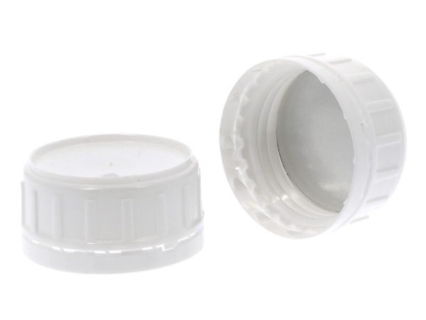 Bouchon PP inviolable bague 50mm blanc