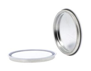 Couvercle fer blanc OS BRE Ø98mm Nu int - blanc ext Blanc