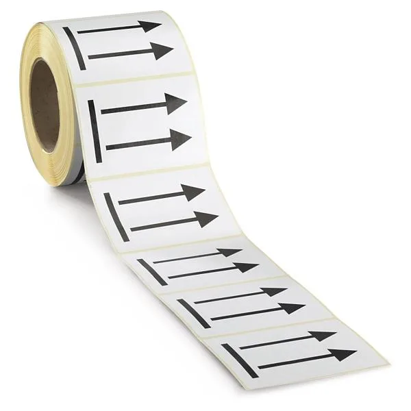 ÉTIQUETTE AUTO-COLLANTE 100X100MM SENS DE CHARGEMENT