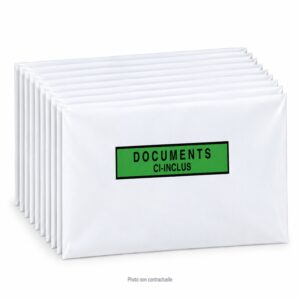 POCHETTE PLASTIQUE DOCUMENT 220X110MM