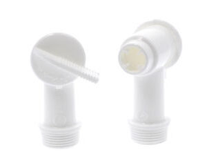 ROBINET PLASTIQUE PE BLANC POUR RÉSINE