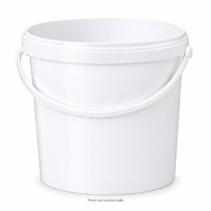 Seau blanc en plastique