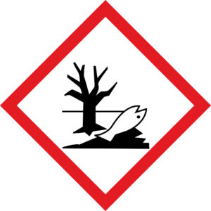 GHS09 – Dangereux pour l'environnement Le pictogramme Arbre mort et poisson indique que le produit présente un danger pour les organismes aquatiques et qu'il ne doit jamais être rejeté dans la nature ou dans les canalisations.