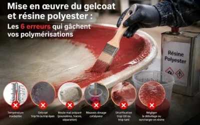 Résine et gelcoat polyester : Les 6 erreurs qui gâchent vos polymérisations