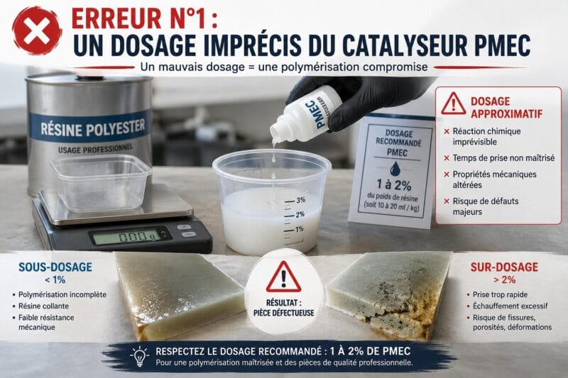 Erreur n°1 - Un dosage imprécis du catalyseur PMEC Erreur n°1 : Un dosage imprécis du catalyseur PMEC