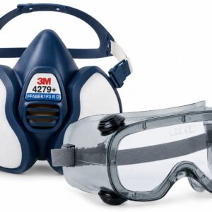 Kit masque respiratoire 3M 4279+ avec lunettes-masque Delta Plus RUIZ 1
