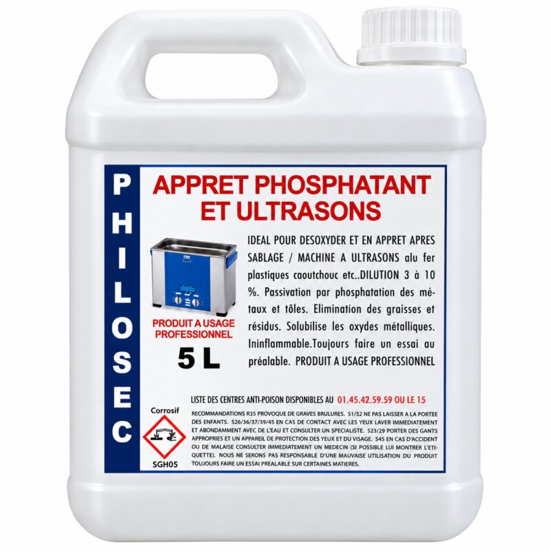 APPRÊT PHOSPHATANT ET BAIN ULTRASONS 5L
