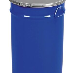 seau métallique bleu